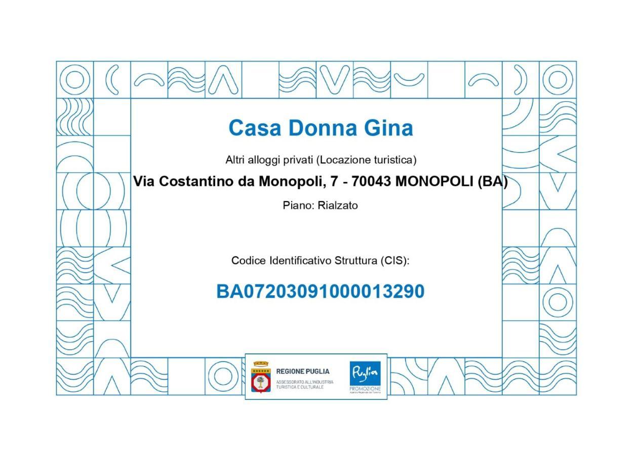 Casa Donna Gina - Puglia Mia Apartments Monopoli Zewnętrze zdjęcie